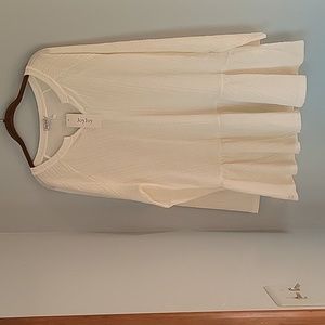 New JoyJoy winter white texture long sleeve tunic 2X